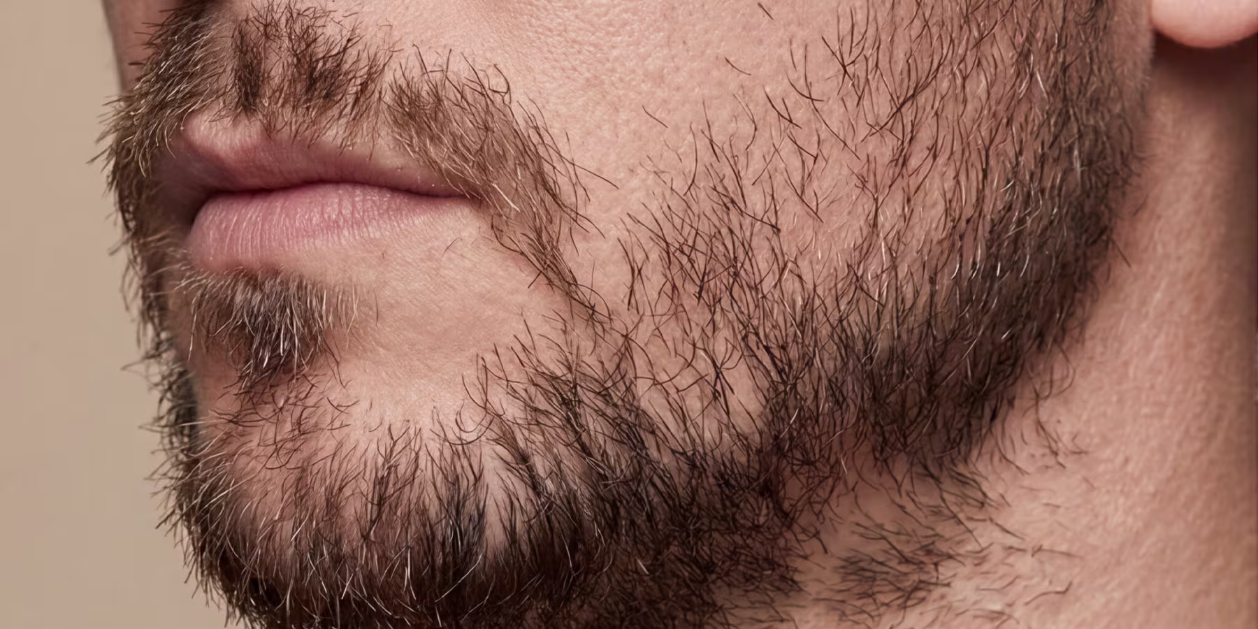 Before using DABALASH on beard